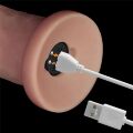Реалистичный вибратор с подвижной кожей LoveToy Vibrating Sliding Skin Pro II Dual Layer Silicone Dong 9" Flesh
