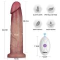 Реалистичный вибратор с подвижной кожей LoveToy Vibrating Sliding Skin Pro II Dual Layer Silicone Dong 9" Flesh