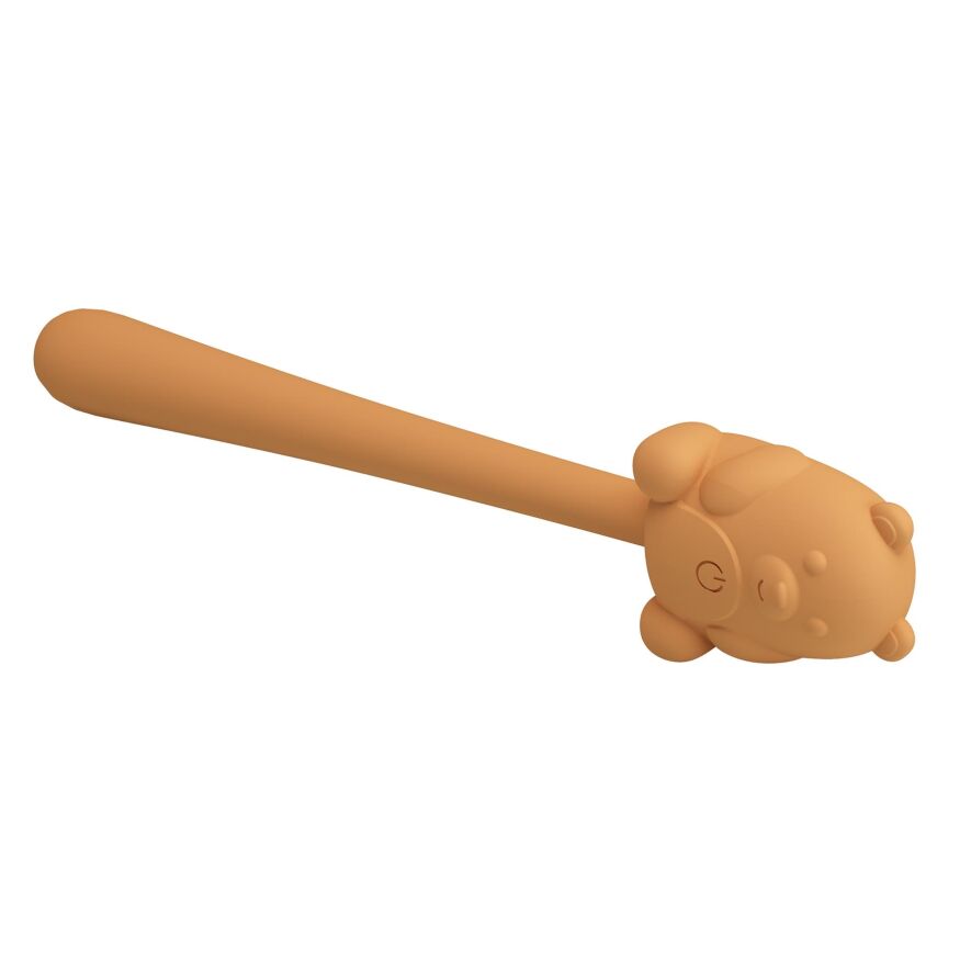 Маленький мишка с мощной вибрацией 2 в 1 CUTE BEAR, Flirting Stick, 7 vibration functions, Magnetic USB charging