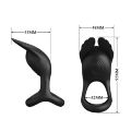 Эрекционное кольцо Pretty Love - Vibration Penis Ring SILAS Black, BI-210318