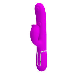 Пульсатор с клиторальным стимулятором серии Pretty Love - Gigi Purple 7 thumping functions 7 licking modes, BW-500035
