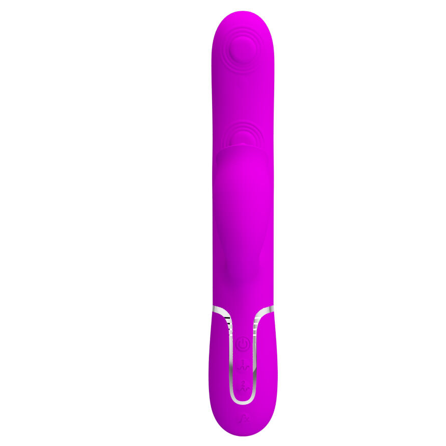 Пульсатор с клиторальным стимулятором серии Pretty Love - Gigi Purple 7 thumping functions 7 licking modes, BW-500035
