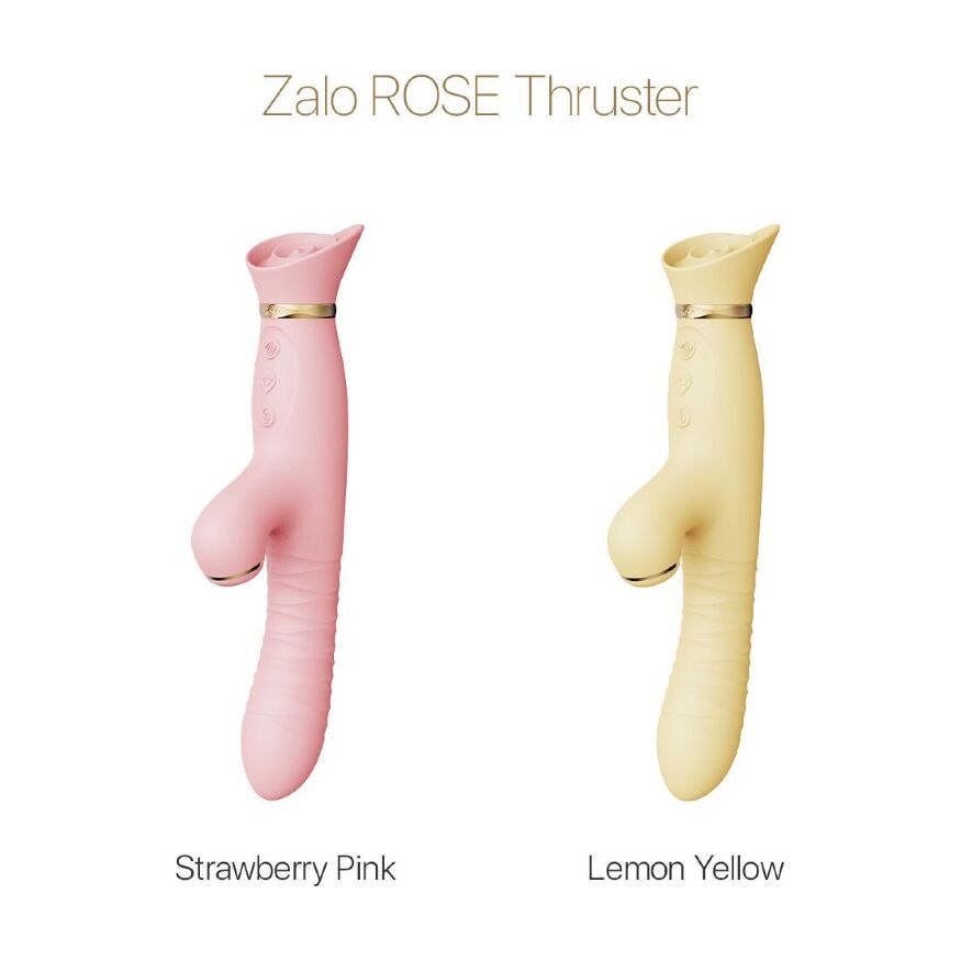 Пульсатор-вибратор с вакуумной стимуляцией Zalo - ROSE Thruster Lemon Yellow (мятая упаковка!!!)