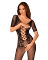 Бодистокинг F238 (черный, размер S/M/L) - Obsessive