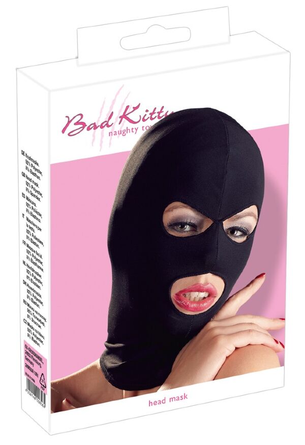 Маска - шлем с отверстиями для глаз 2490358 Bad Kitty Head Mask Eyes &amp; Mouth Black