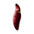 Вібратор 2в1 з язичком Zalo  -  Hero Wine Red, кристал Swarovski
