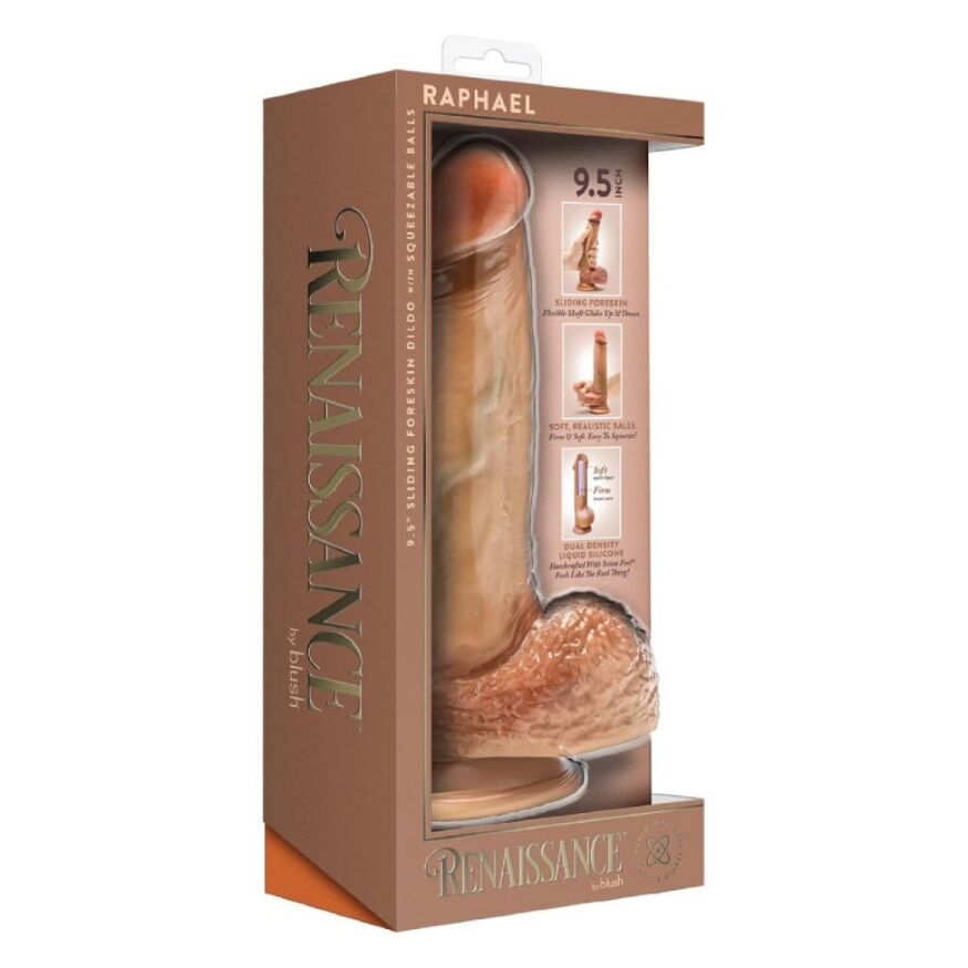 Blush Renaissance Raphael — ультрареалистичный фаллоимитатор с мошонкой и эффектом живого тела