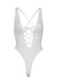 Белый тедди Leg Avenue Floral Lace Thong Teddy OS White