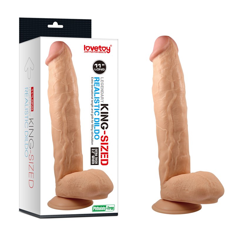 Фалоімітатор великий - LoveToy King-Sized Realistic Dildo 11"