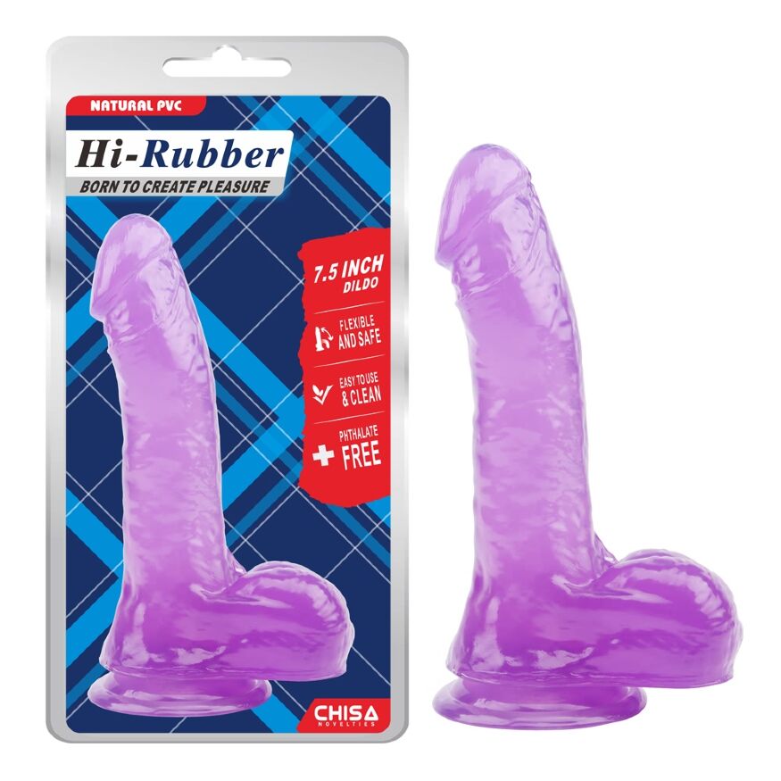 Фаллоимитатор Chisa HI-RUBBER 7.5, Purple