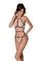 Комплект белья Passion CHIKA SET, S/M, cream, топ, трусики