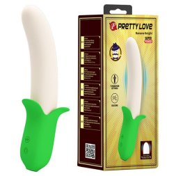 Оригінальний силіконовий вібратор у вигляді яскравого банана - Pretty Love Banana Knight Vibrator