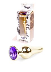Анальна пробка - Jewellery Gold Long Plug Purple