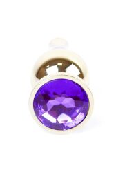 Анальна пробка - Jewellery Gold Long Plug Purple
