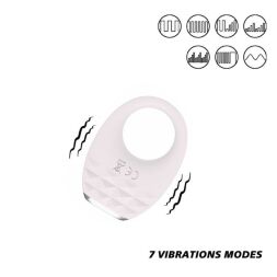 Вібраційне ерекційне кільце Every Night Toys з підсвічуванням, біле