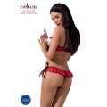 Комплект белья CHERRY SET OpenBra red XXL/XXXL - Passion Exclusive: открытый лиф, трусики-юбочка