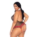 Боди School Girl Leg Avenue, черный/красный XL/XXL