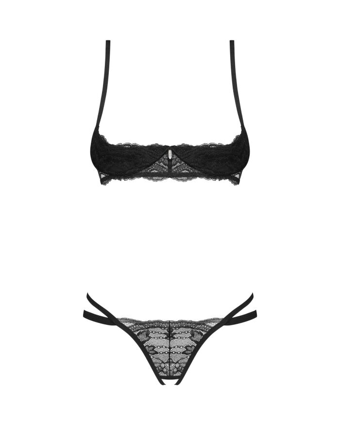 Комплект Obsessive Nutris 2-pcs crotchless set M/L
