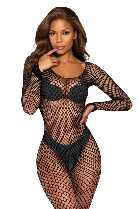 Бодистокинг - Bodystocking 2061, black - One Size