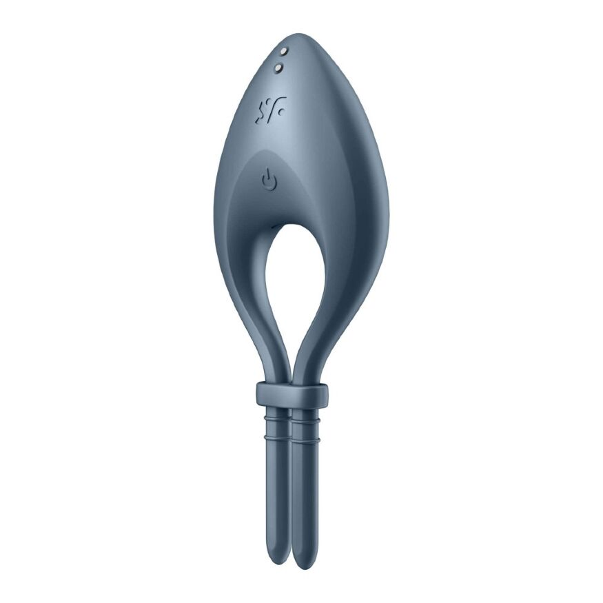Эрекционное смарт кольцо с вибрацией Satisfyer Bullseye Connect App, серый