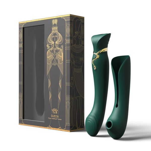 Ультрасовременный Вибромассажер 3 в 1 Zalo Queen, Jewel Green        