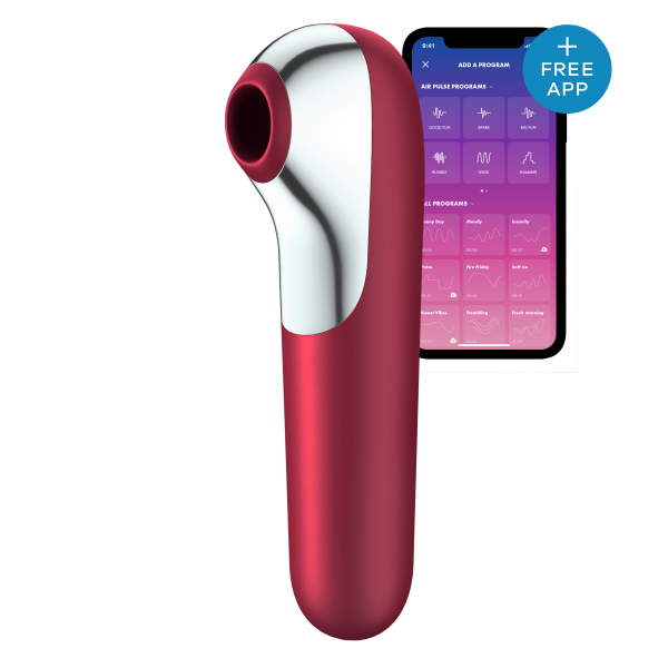 Вакуумный клиторальный стимулятор SATISFYER DUAL LOVE RED
