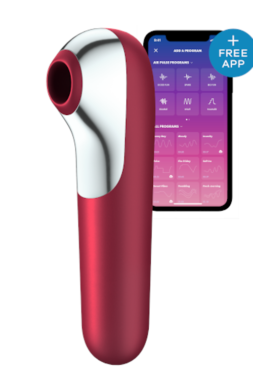 Вакуумный клиторальный стимулятор SATISFYER DUAL LOVE RED