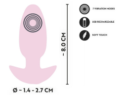Анальная пробка с вибрацией Vibrating Mini Butt Plug Rose