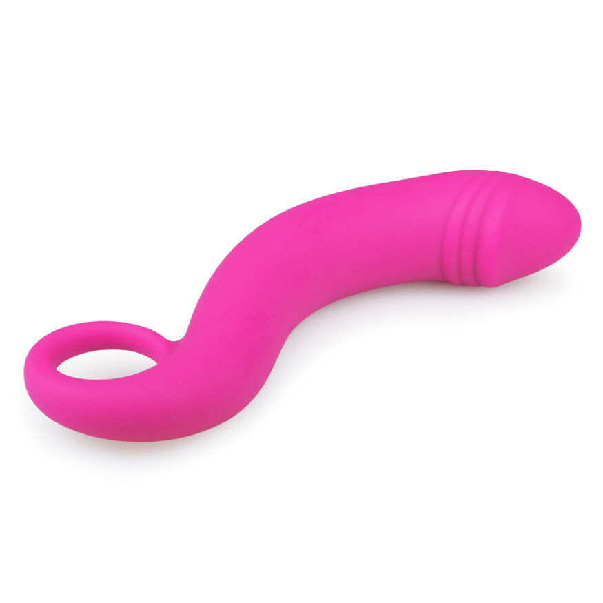ET206PNK Изогнутый фаллоимитатор Curved Dong для простаты розовый, 17.5 см x 3.5 см.