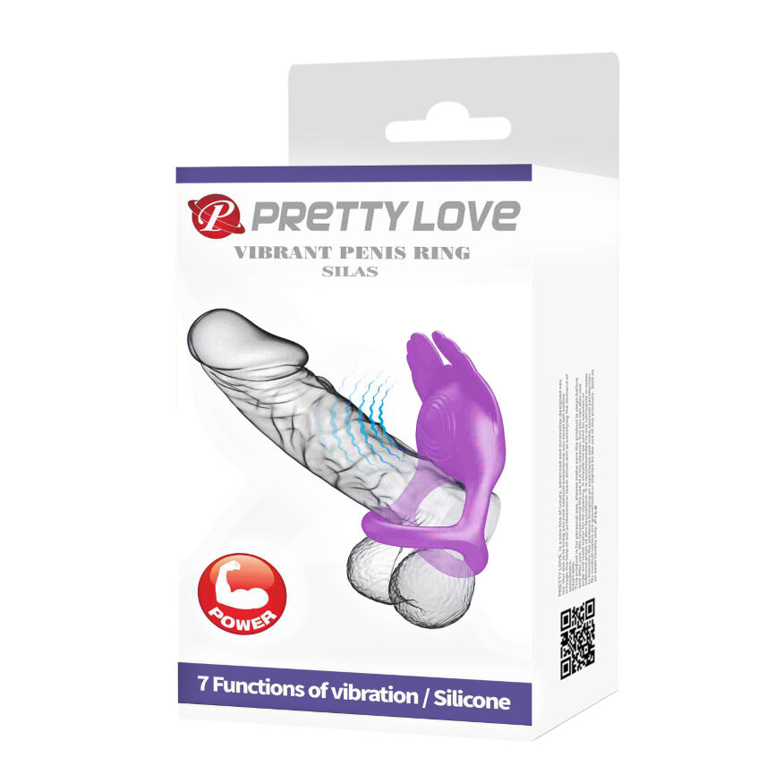 Эрекционное кольцо Pretty Love - Vibration Penis Ring SILAS Purple, BI-210318-1