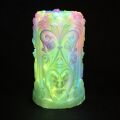 Свеча низкотемпературная люминесцентная рельефная GlowKink VIP-концентрация, разноцветная, 233 г