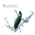 Вибратор 2в1 с язычком Zalo — Hero Jewel Green, кристалл Swarovski