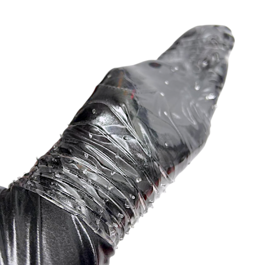 Закрытая насадка на член "Spikes hat", L125 mm, D50 mm