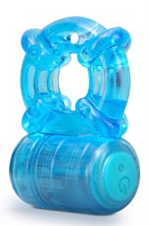 Кільце ерекційне з вібрацією STAY HARD 5 FUNCTION COCK RING BLUE