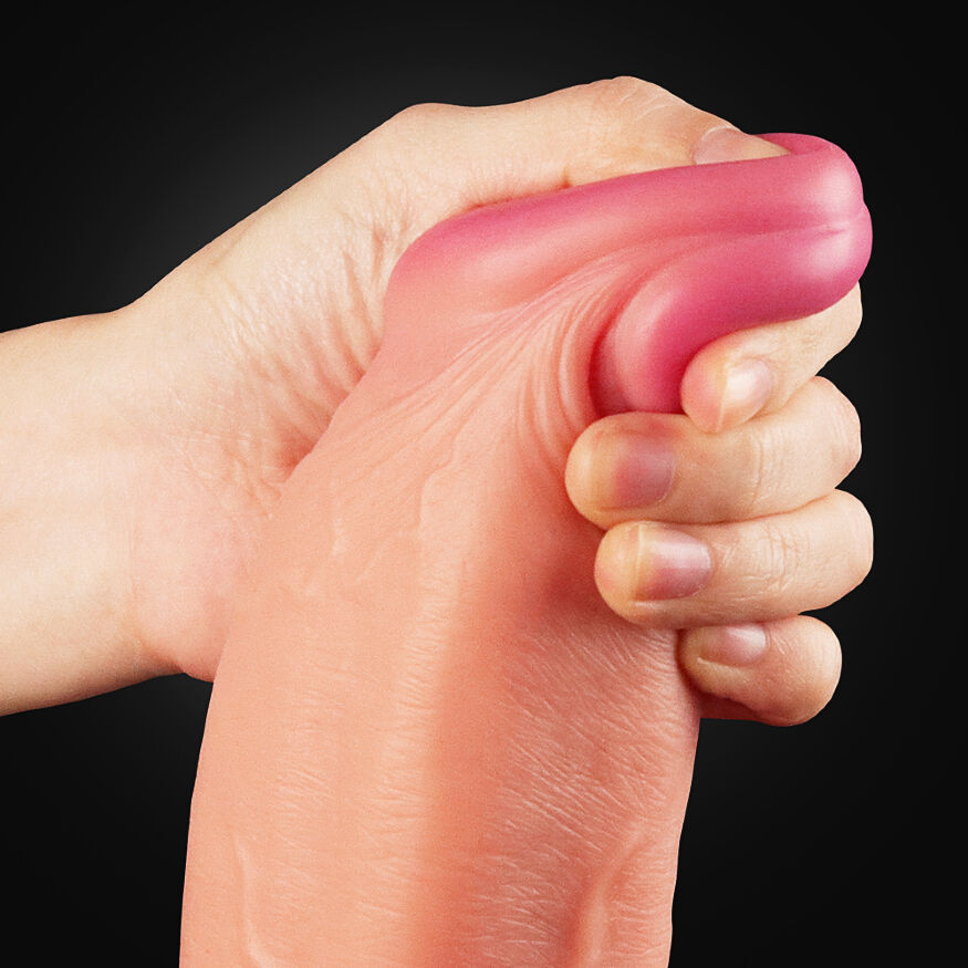 Фалоімітатор великий - Dual-Layered Silicone Cock 12" Flesh