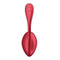 Вибратор в трусики Satisfyer Ribbed Petal с приложением и пультом, красный
