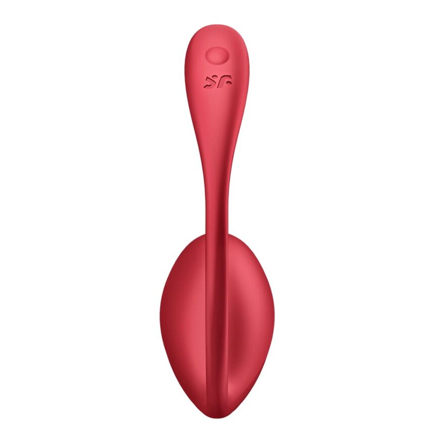 Вибратор в трусики Satisfyer Ribbed Petal с приложением и пультом, красный