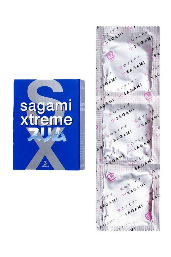 Супертонкие латексные презервативы Sagami Xtreme Feel Fit 3 шт