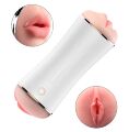Мастурбатор с двумя входами и вибростимуляцией BOSS Vibrating Masturbation Cup USB 10 function + Interactive Function, BS6300019