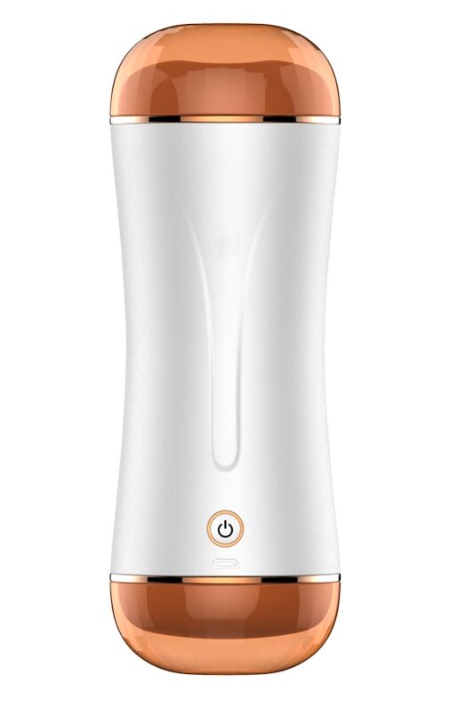 Мастурбатор с двумя входами и вибростимуляцией BOSS Vibrating Masturbation Cup USB 10 function + Interactive Function, BS6300019