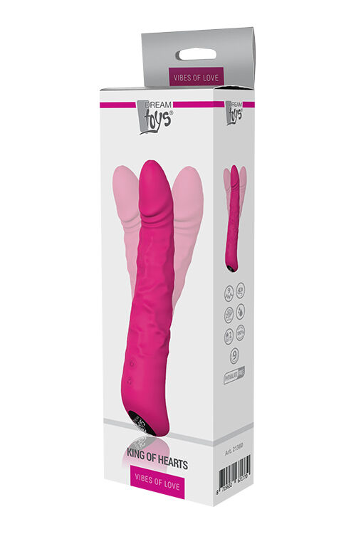 DT21380 Вибромассажер VIBES OF LOVE KING OF HEARTS MAGENTA