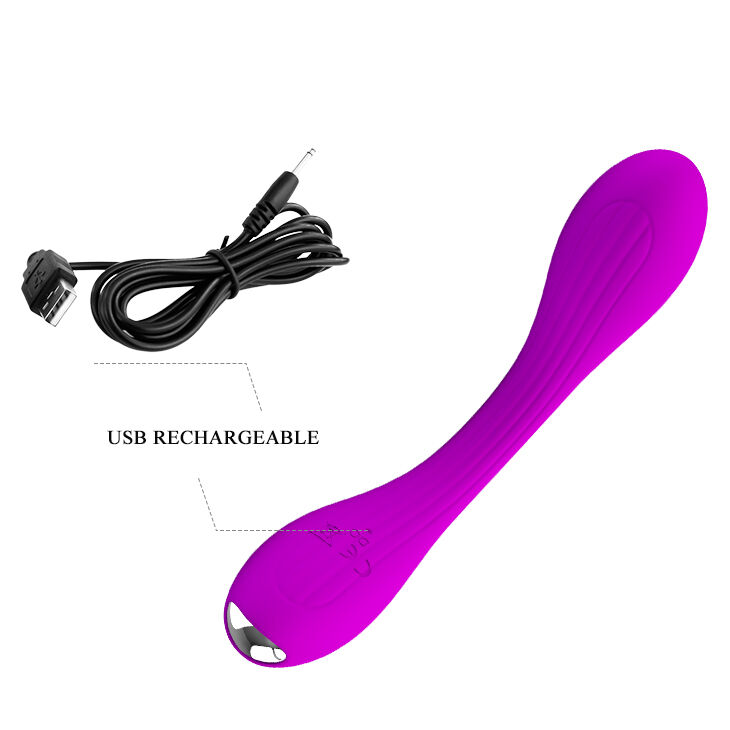 Гибкий вибратор из качественного силикона- Pretty Love Yedda Stimulator Purple