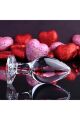 Анальная пробка стеклянная ADAM ET EVE RED HEART GEM GLASS PLUG LARGE
