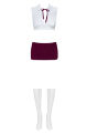 Рольовий костюм - Obsessive Student Set White/Burgundy - S/M