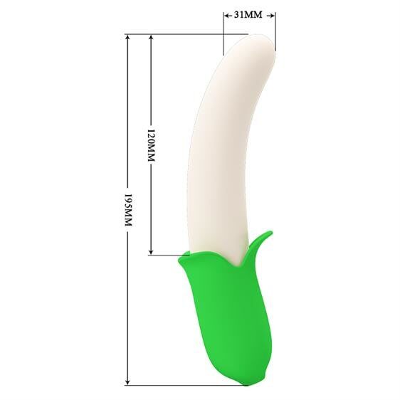 Оригінальний силіконовий вібратор у вигляді яскравого банана - Pretty Love Banana Knight Vibrator