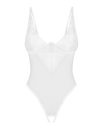 Боді з доступом Obsessive Alissium crotchless teddy, XL/2XL, ліф з м’якою чашкою, високі трусики