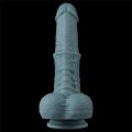 Фалоімітатор з поштовхами - LoveToy Rechargeable Thrusting and Vibrating Silicone Dildo 11" Blue