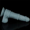 Фалоімітатор з поштовхами - LoveToy Rechargeable Thrusting and Vibrating Silicone Dildo 11" Blue