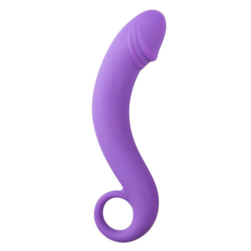 ET206PUR Изогнутый фаллоимитатор Curved Dong для простаты фиолетовый, 17.5 см x 3.5 см.