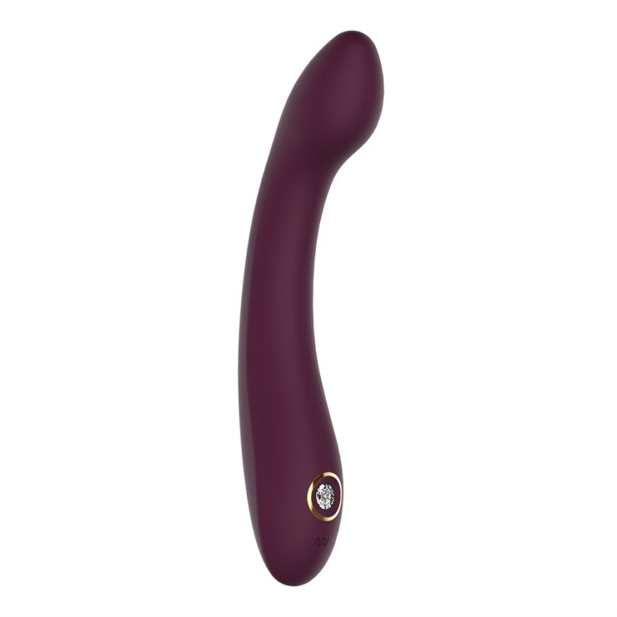Вибратор для точки G Dream Toys Essentials со стразом, бордо, 21,8 × 3,6 см